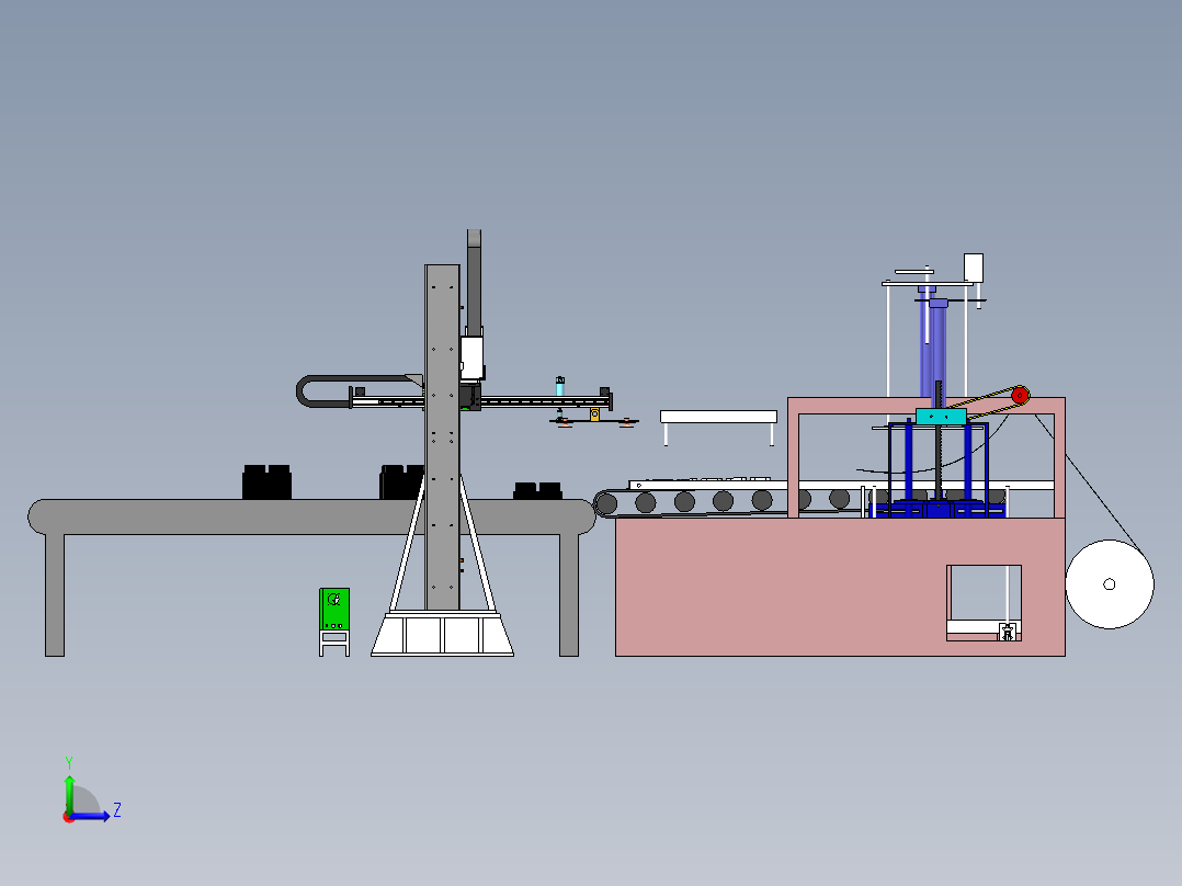 吸塑件自动堆叠机sw14左视图