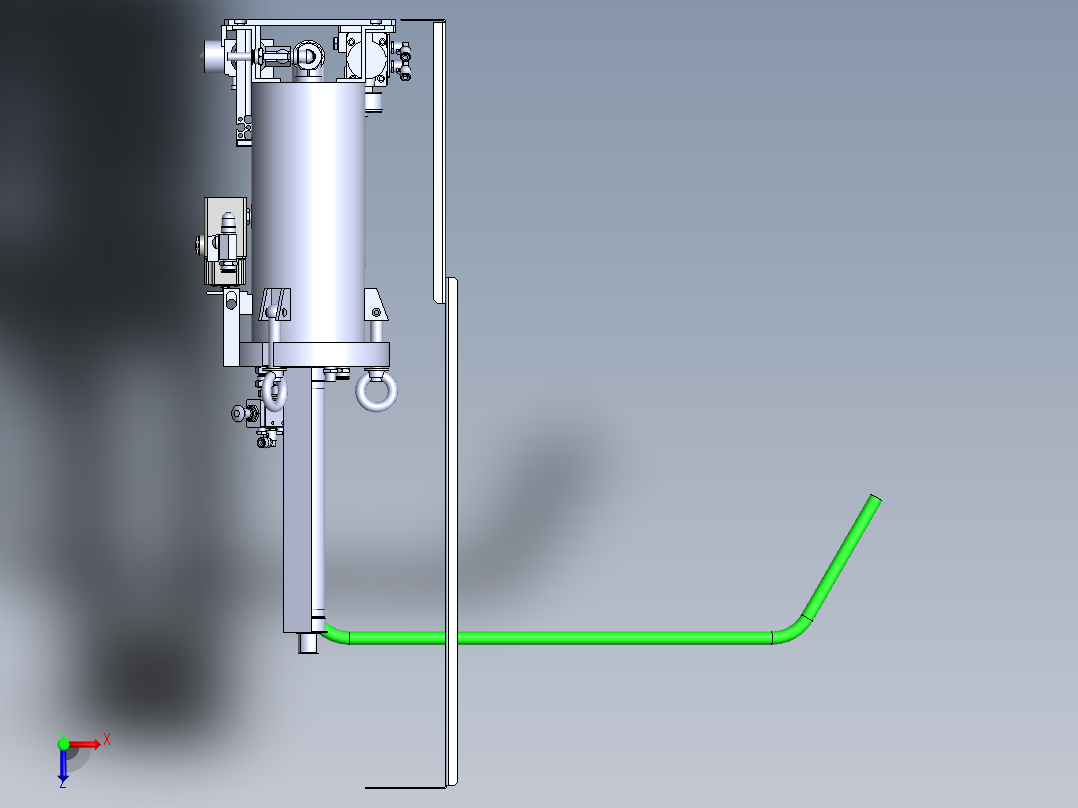 内部AC弹簧点胶机（sw20可编辑+工程图+bom）俯视图