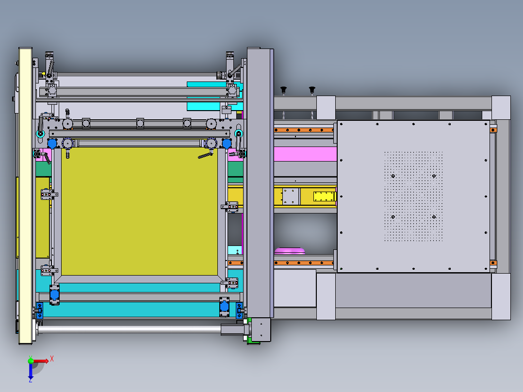 四柱印刷机sw18可编辑俯视图