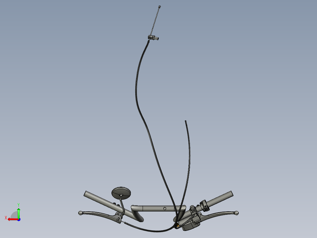 777摩托车漂亮PROE设计后视图