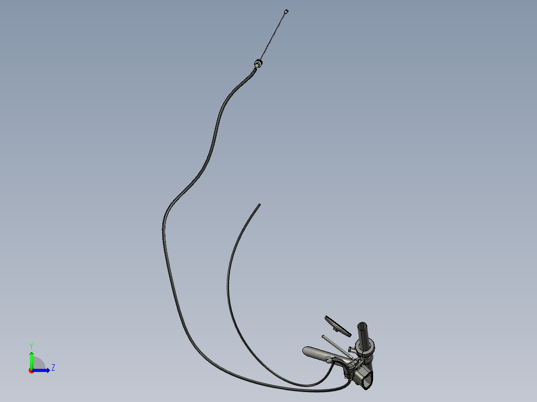 777摩托车漂亮PROE设计左视图