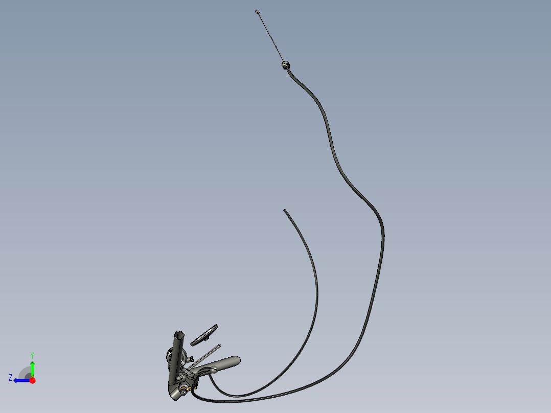 777摩托车漂亮PROE设计右视图