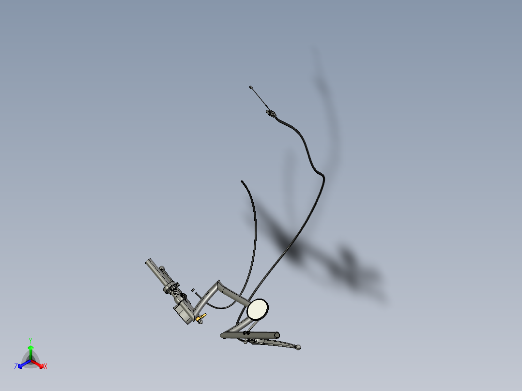 777摩托车漂亮PROE设计正等轴测图