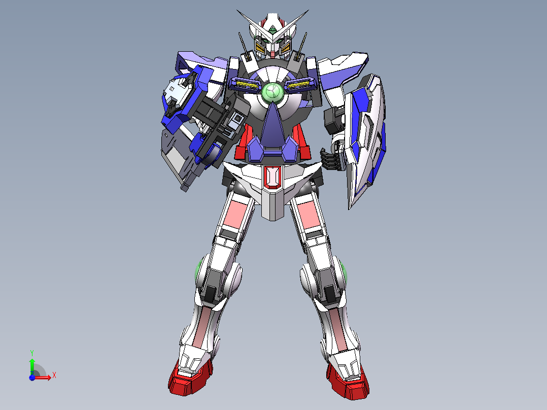 能天使高达机器人前视图