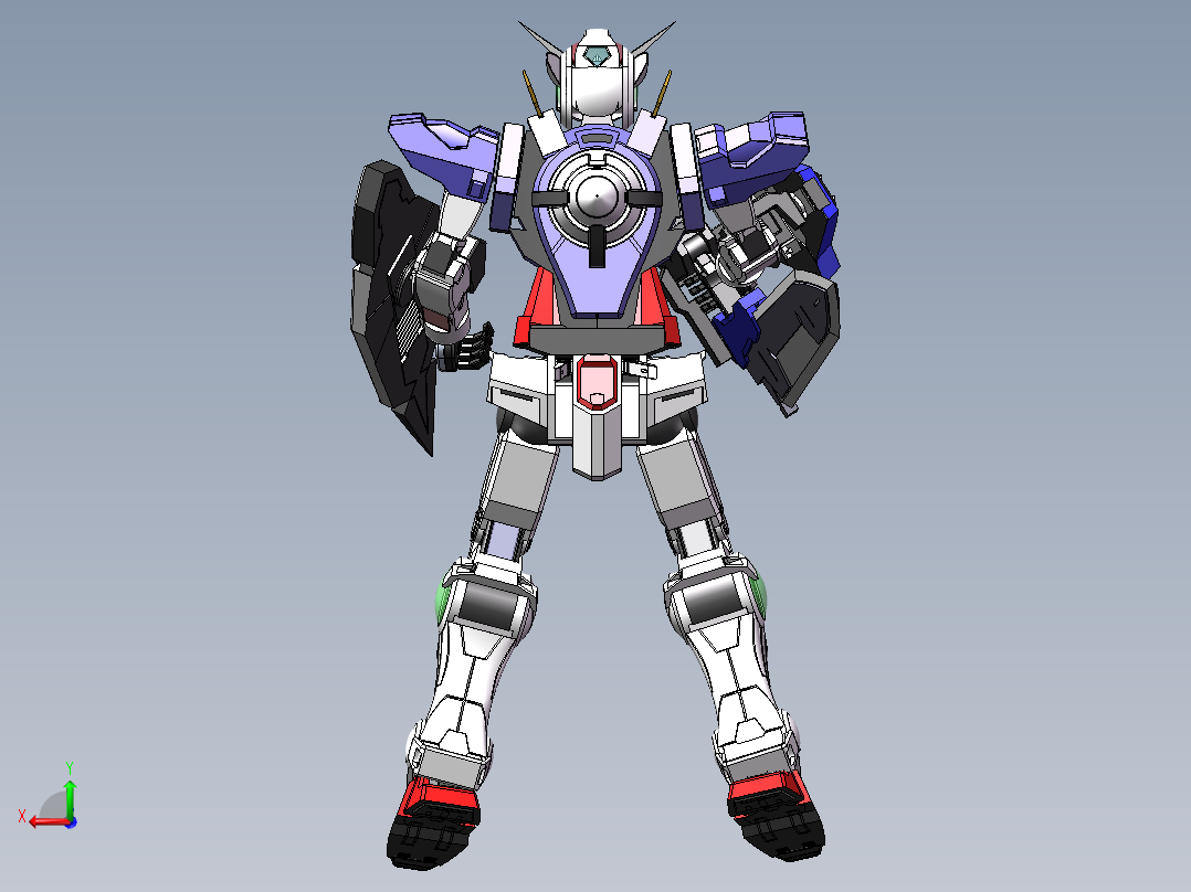 能天使高达机器人后视图