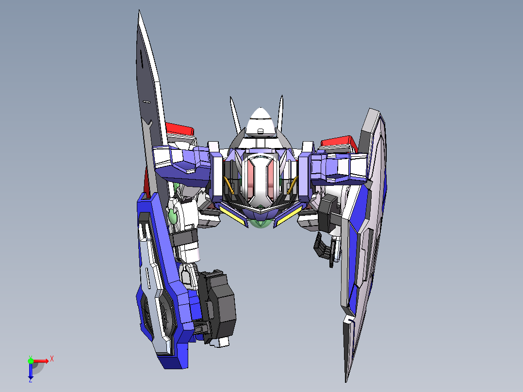 能天使高达机器人俯视图