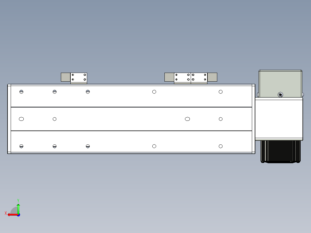 同步带滑台-半封闭B10H-L45-S150-RU-P40-D3后视图