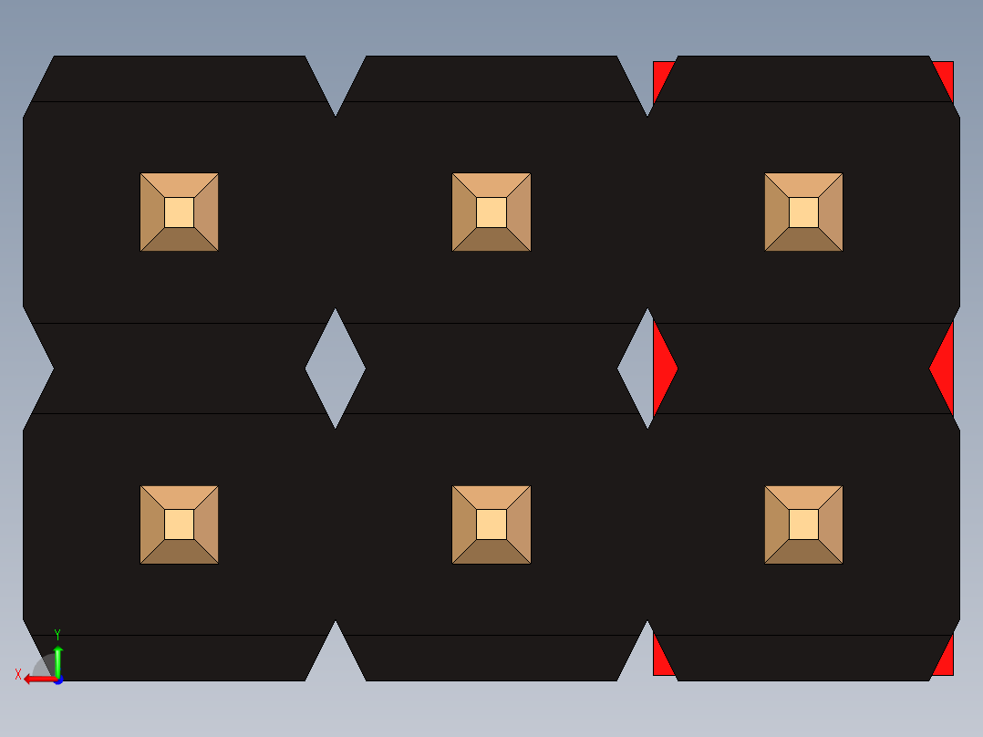 带跳线的排针-pinheader 2x3 and 1l jumper后视图