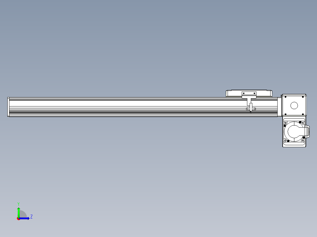 同步带全封闭直线模组TPA-HCB-105D-90-L550-RP-C-P20-N3左视图