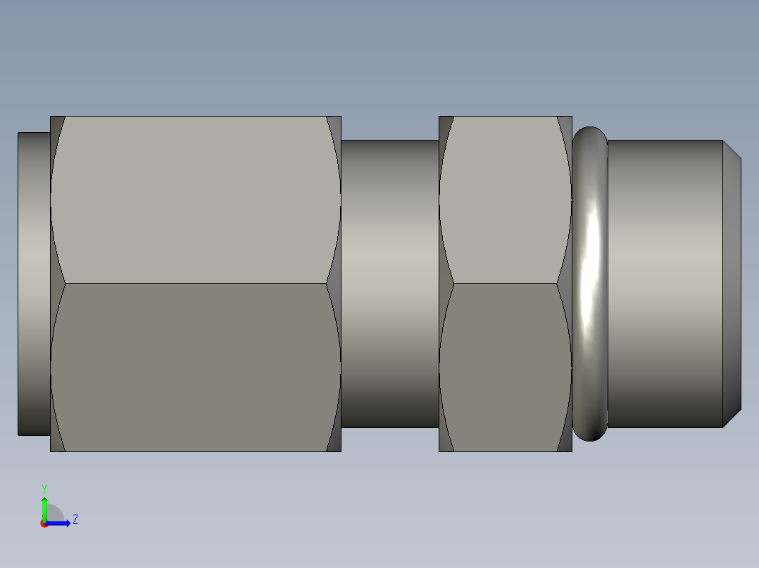 卡套式工业通用硬管接头8_f5bu-s左视图