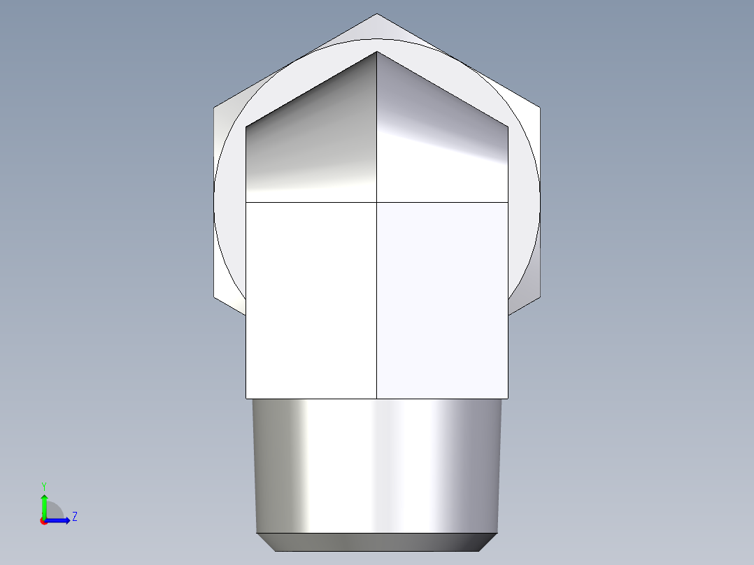 卡套式工业通用硬管接头EO_Male_stud_elbow_WE16SM71左视图
