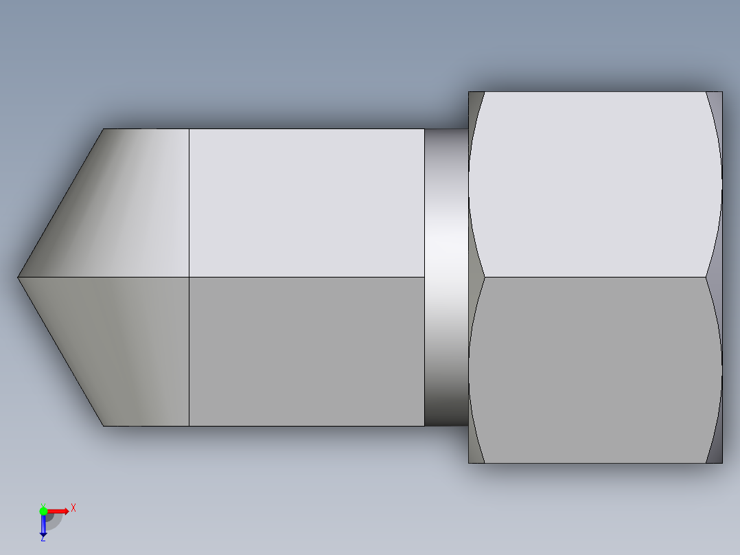 卡套式工业通用硬管接头EO_Male_stud_elbow_WE16SM71俯视图