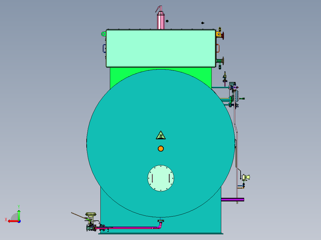 高温烘干燃气热风炉后视图
