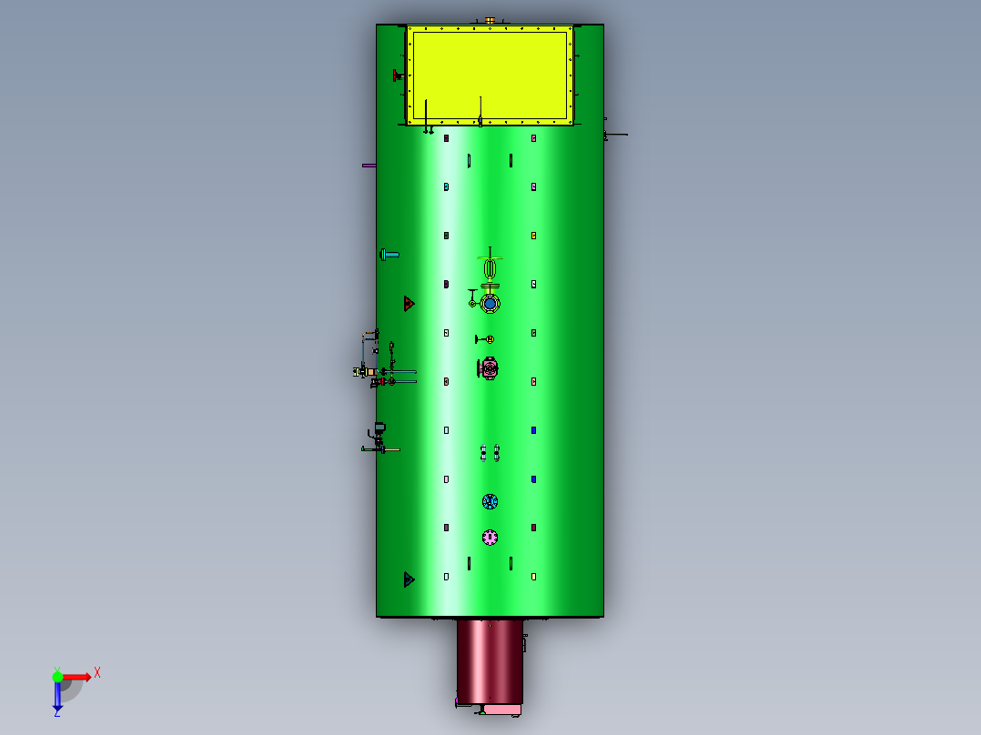 高温烘干燃气热风炉俯视图