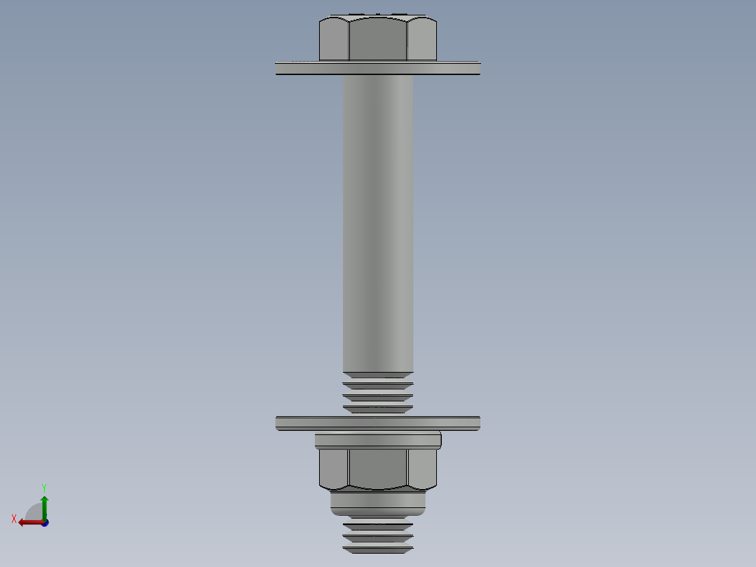 紧固件-0.4375 Bolt Hex后视图