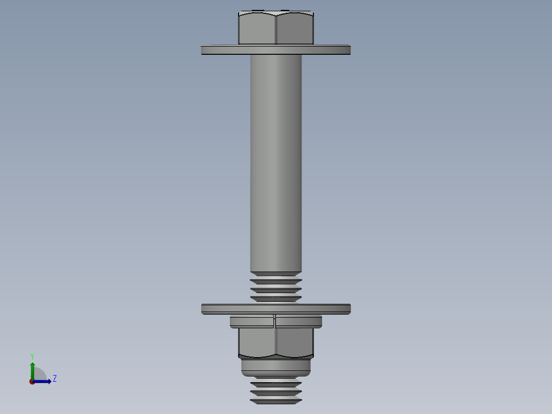 紧固件-0.4375 Bolt Hex左视图
