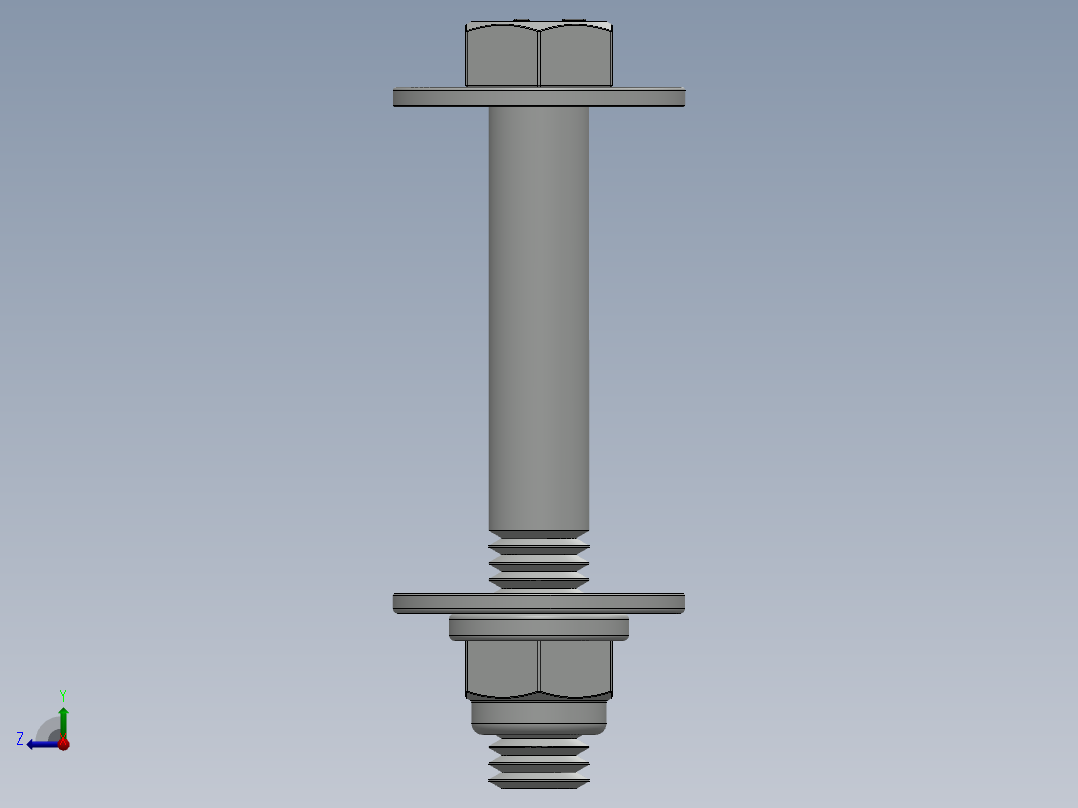 紧固件-0.4375 Bolt Hex右视图