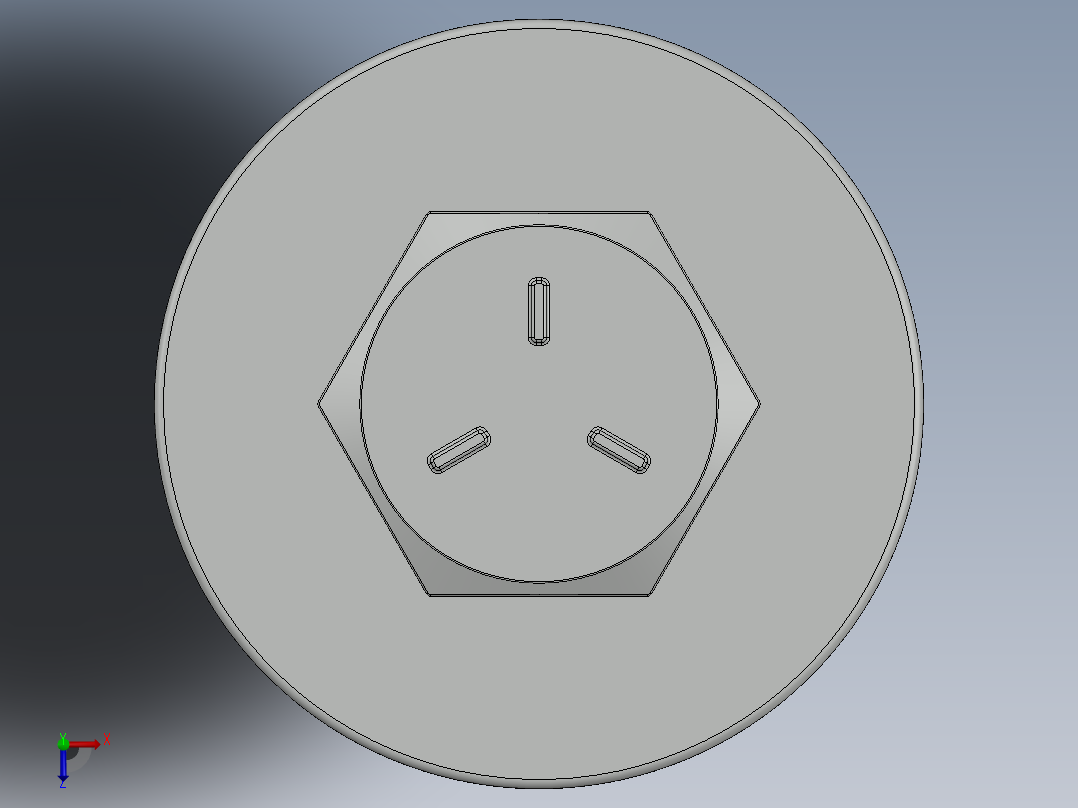 紧固件-0.4375 Bolt Hex俯视图