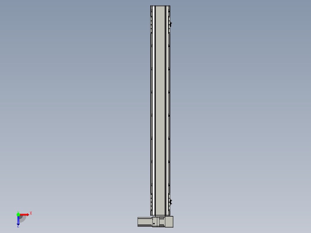 直线模组LHB17-L40-S1500-RU设计图纸俯视图