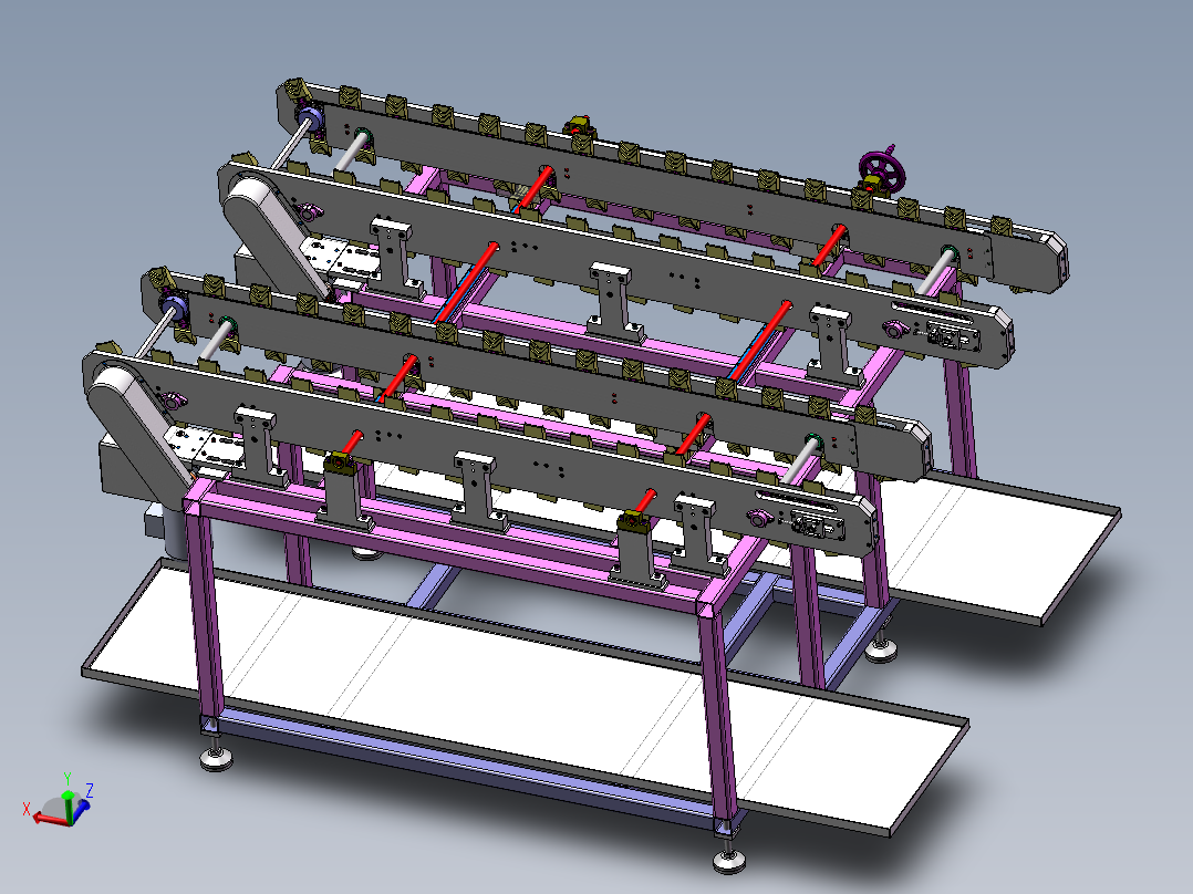 可调节输送带（sw21可编辑+工程图+bom）