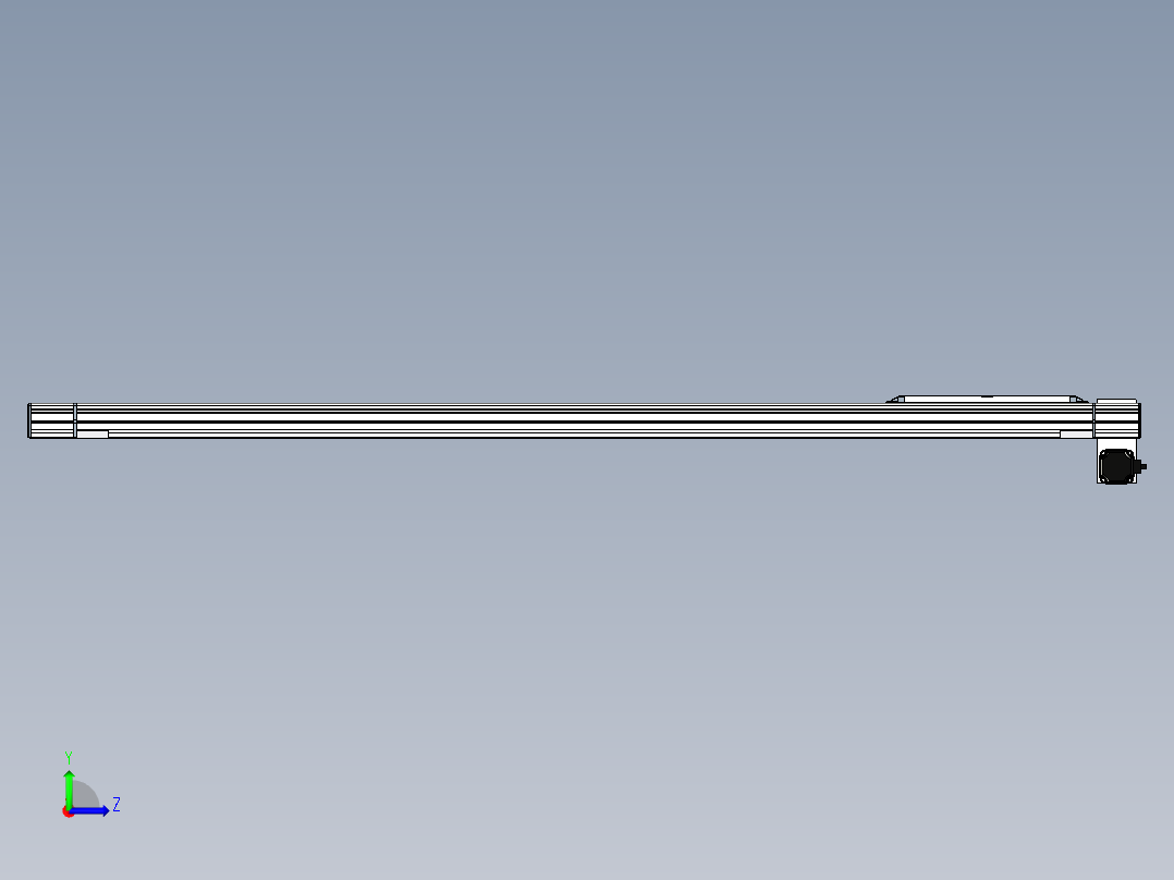 Toyo东佑达直线模组-M65-M-1500-RD-M40-C4左视图