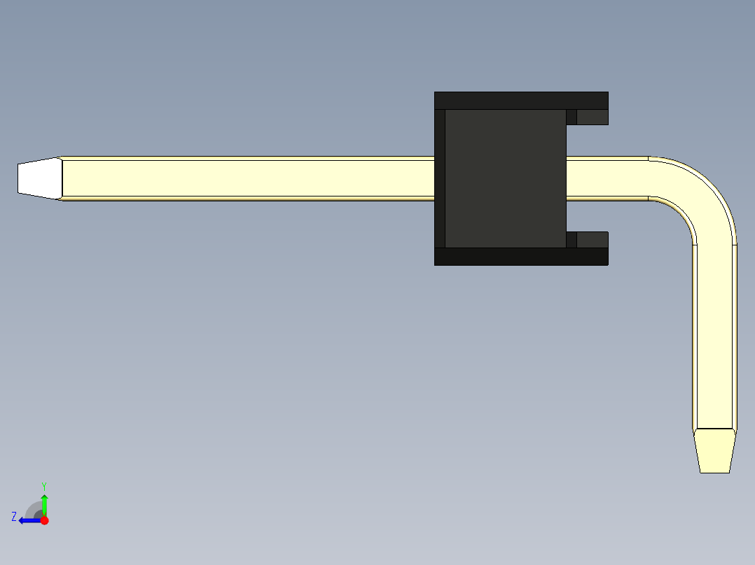 彩色公排针 100mil 2.54mm 系列-DS1022_black_1x23p_100mil_TypeD_rev1.0右视图