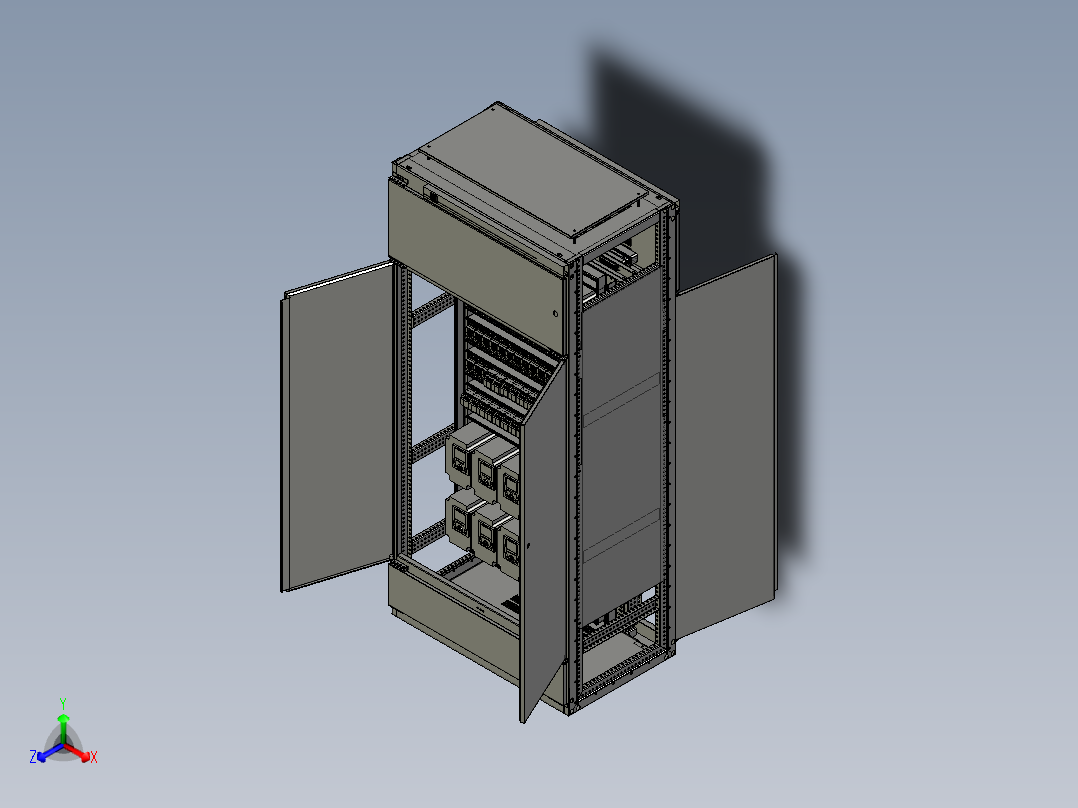 电器柜 电控柜 (104) 机械设计素材正等轴测图