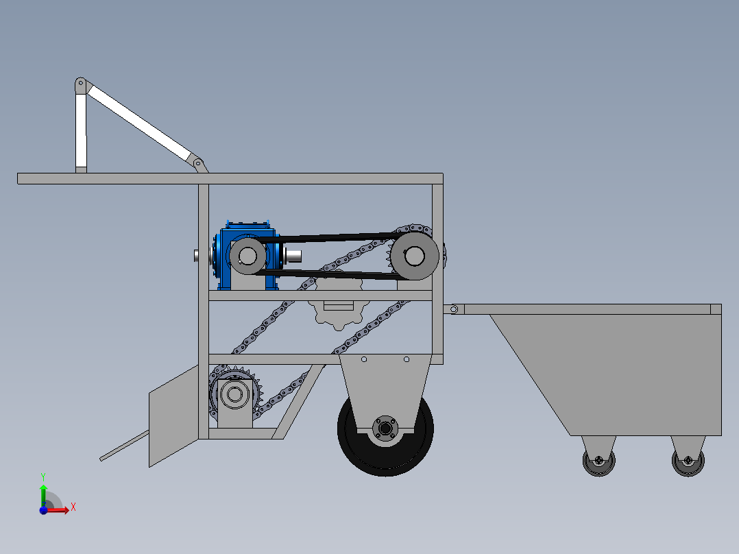 多功能马铃薯收获机前视图