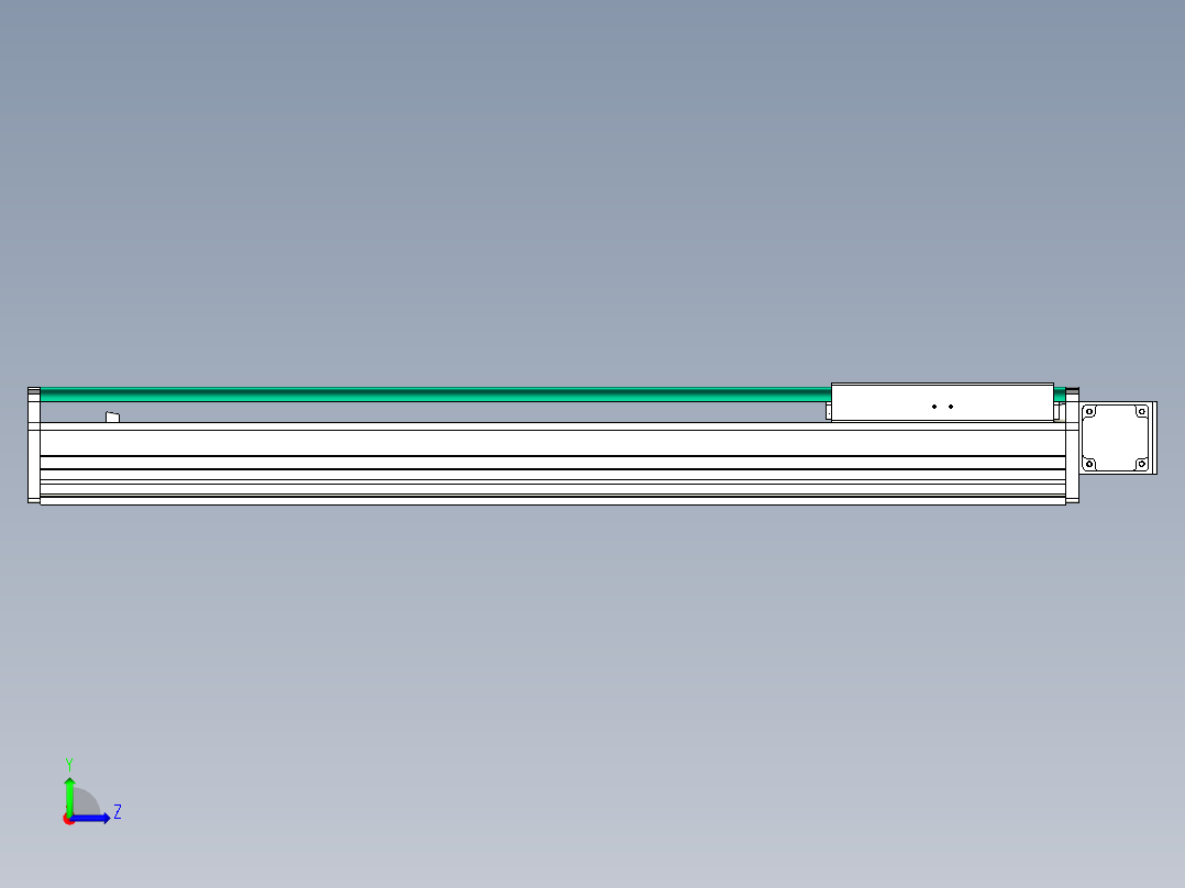 东锦同步带传动-直线滑台模组DH270B-C-L150-S850-BL-P750W-C3左视图