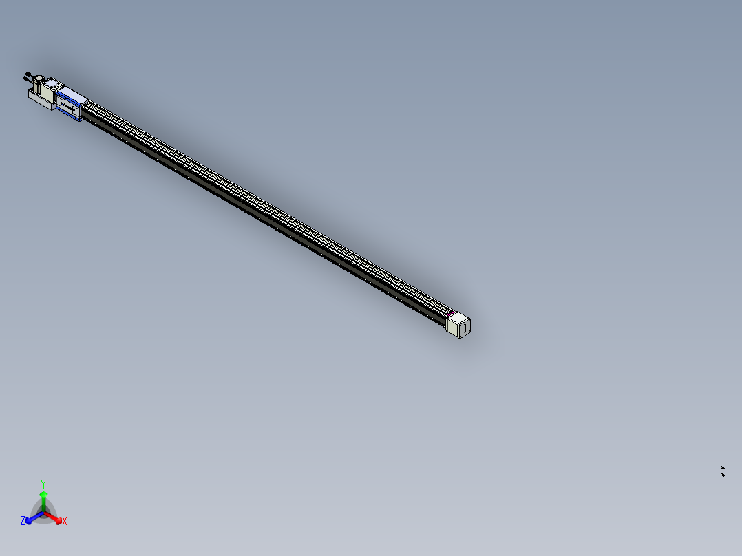 威洛博LB.GB同步带传动--欧规系列GB8-L96-S2850-BL-P40正等轴测图