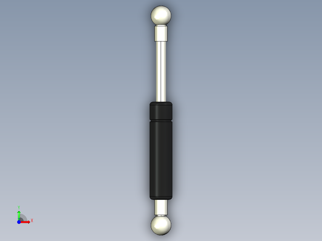 Q气压弹簧B310000029(12KG L165 和尚頭)前视图