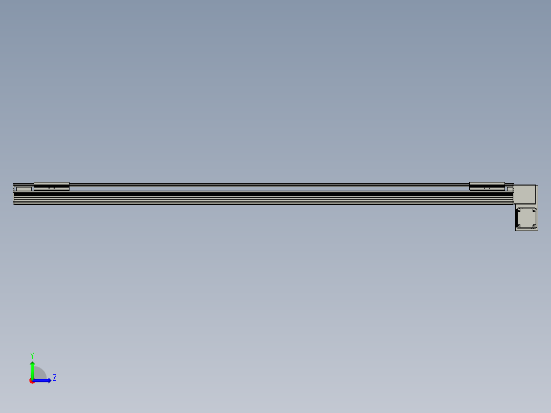 直线模组LHB17-L40-S1850-RD设计图纸左视图