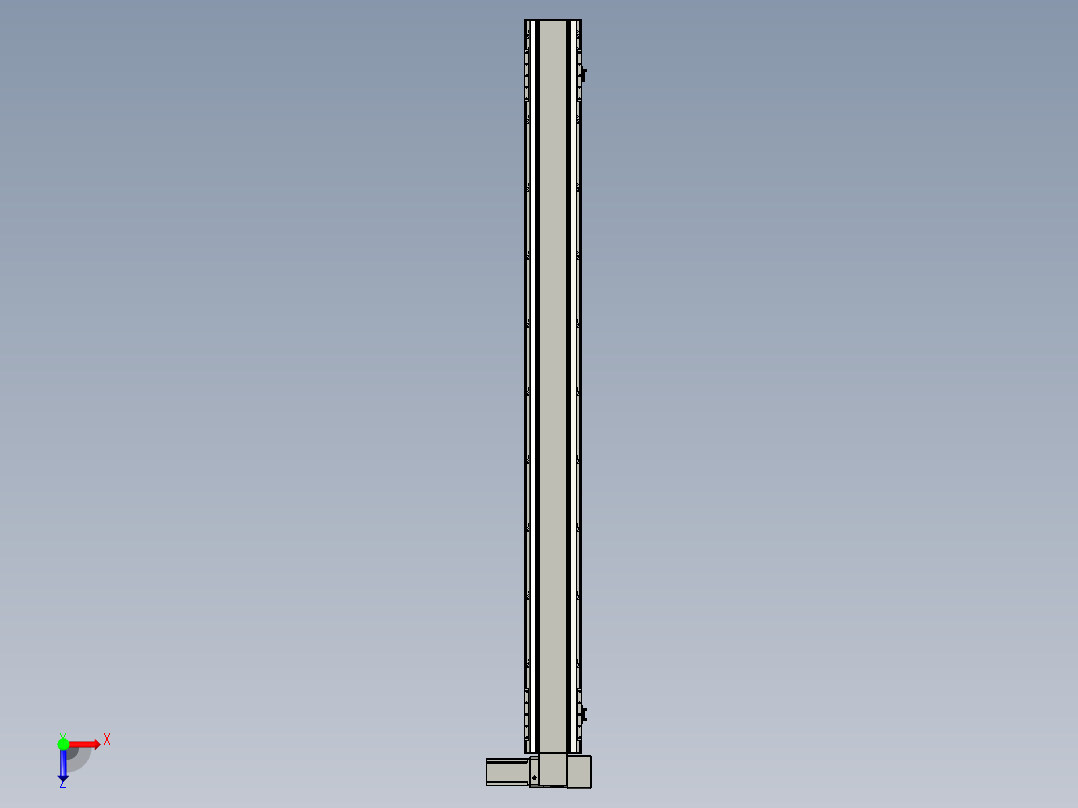 直线模组LHB17-L40-S1850-RD设计图纸俯视图