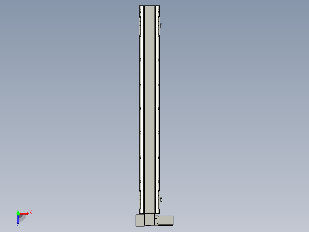 直线模组LHB17-L40-S1400-LD设计图纸俯视图