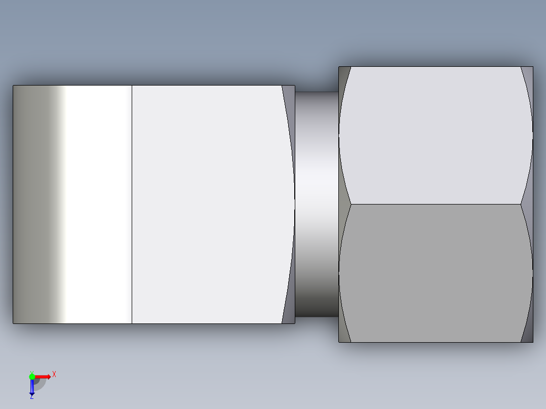 卡套式工业通用硬管接头EO_Male_stud_elbow_WE12LMCF俯视图