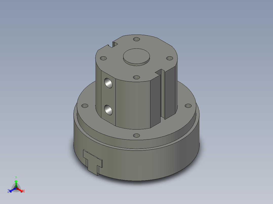 普通气爪PH02-40A正等轴测图