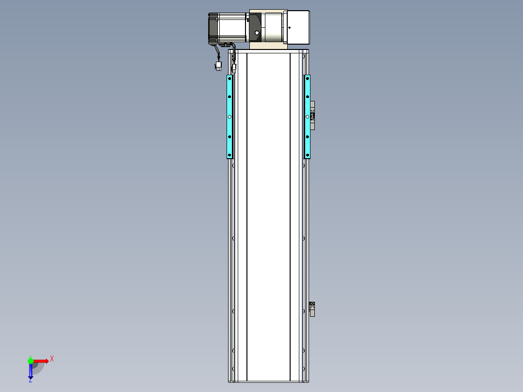 同步带滑台-半封闭B22H-L100-C-S500-RU-P75-D3-N5俯视图