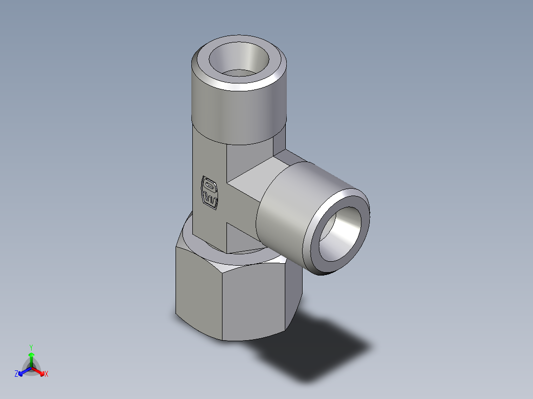 卡套式工业通用硬管接头EO_Swivel_nut_run_tee_EL08SOMD71