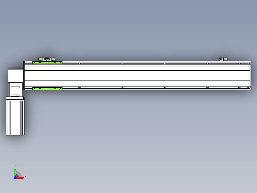 同步带滑台-半封闭B13-L90-S800-L-Z86-D3前视图