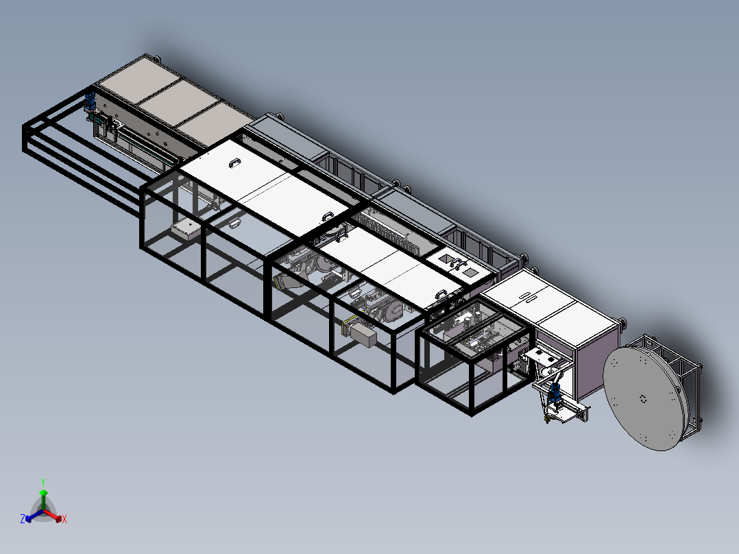 密封条自动锯切设备sw18正等轴测图