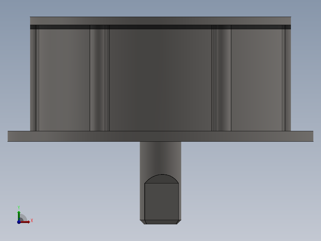 solidworks 游艇的b型铰链前视图