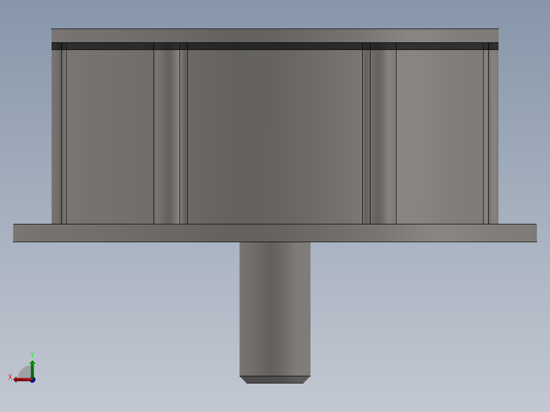 solidworks 游艇的b型铰链后视图