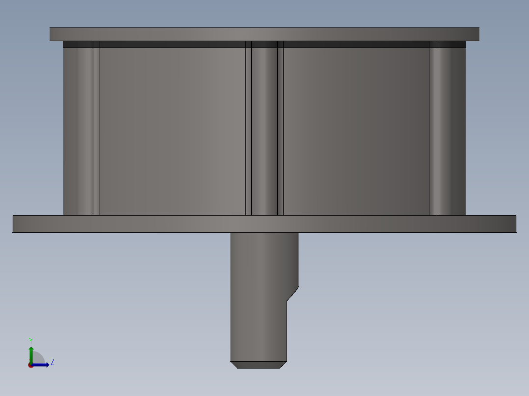 solidworks 游艇的b型铰链左视图