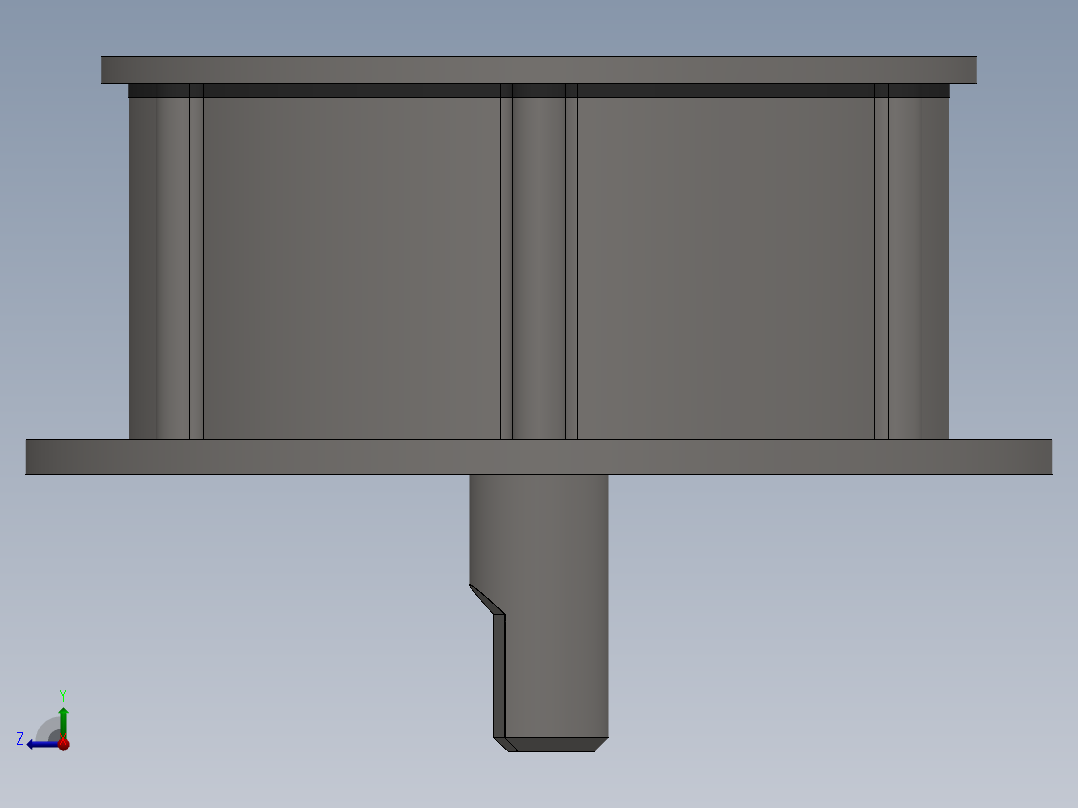 solidworks 游艇的b型铰链右视图