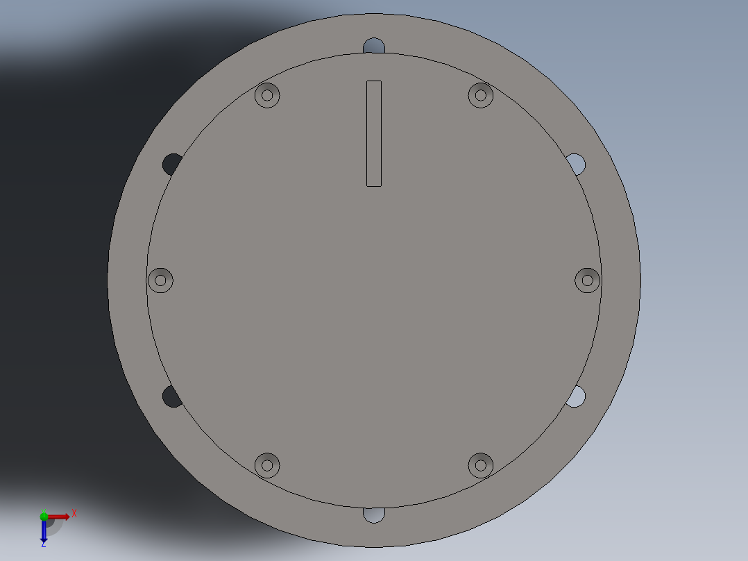 solidworks 游艇的b型铰链俯视图