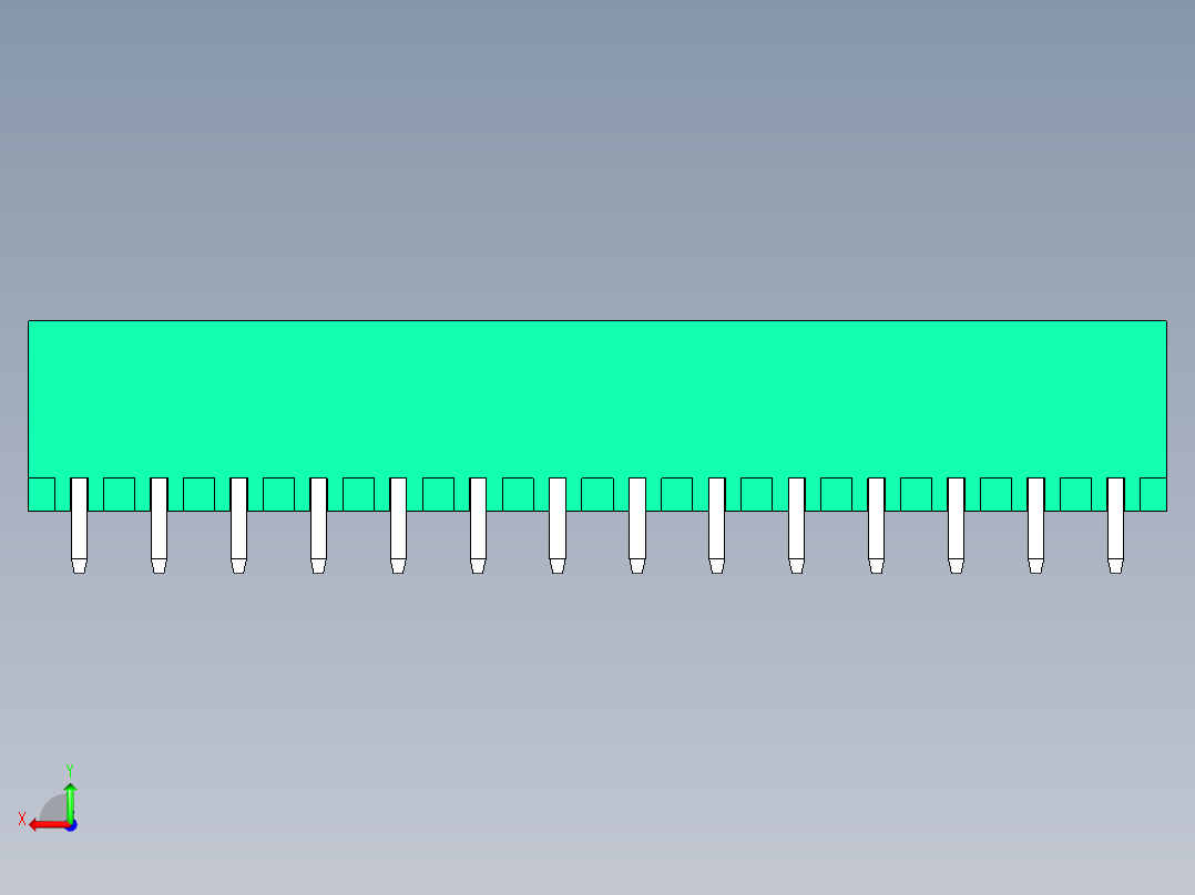 DEGSON 2EDG 系列 5.08mm 可插拔接线端子组-2EDGVC-5.08-14P-14-00AH后视图