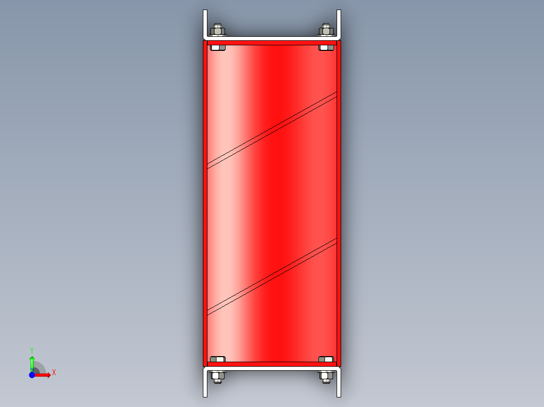 水空气加热器前视图