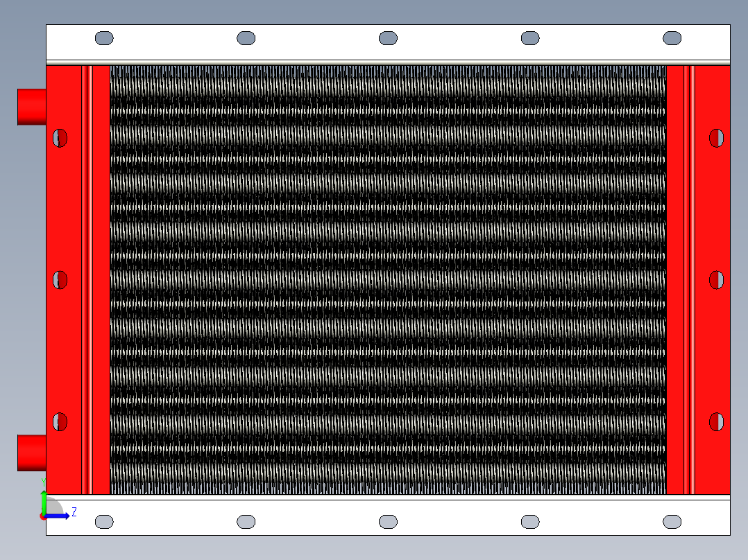 水空气加热器左视图