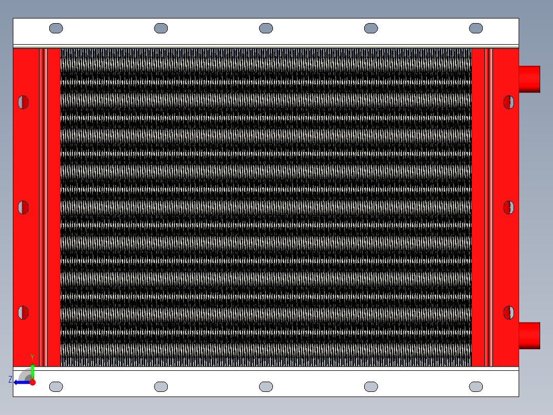 水空气加热器右视图