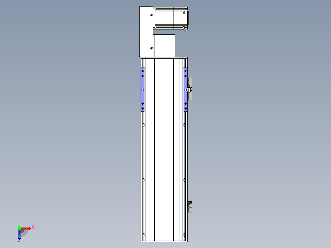 同步带滑台-半封闭B17H-L50-S400-L-P75-D3俯视图